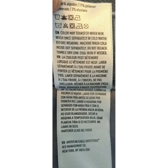 American Eagle Womens Size 4 Short Gray Corduroy Pants 27x28 Stretch New - Picture 6 of 10